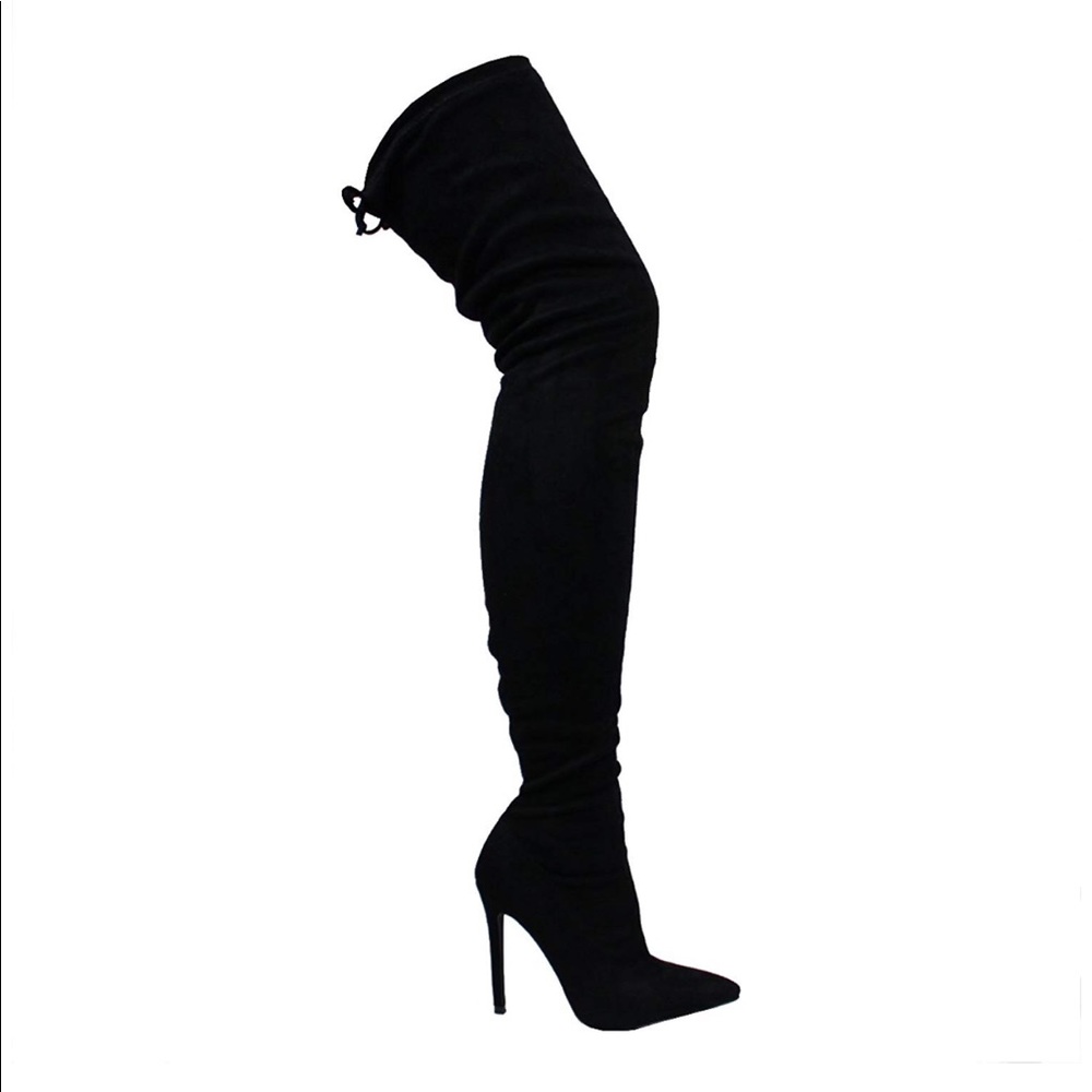 👢Thigh High Black Stiletto Boots